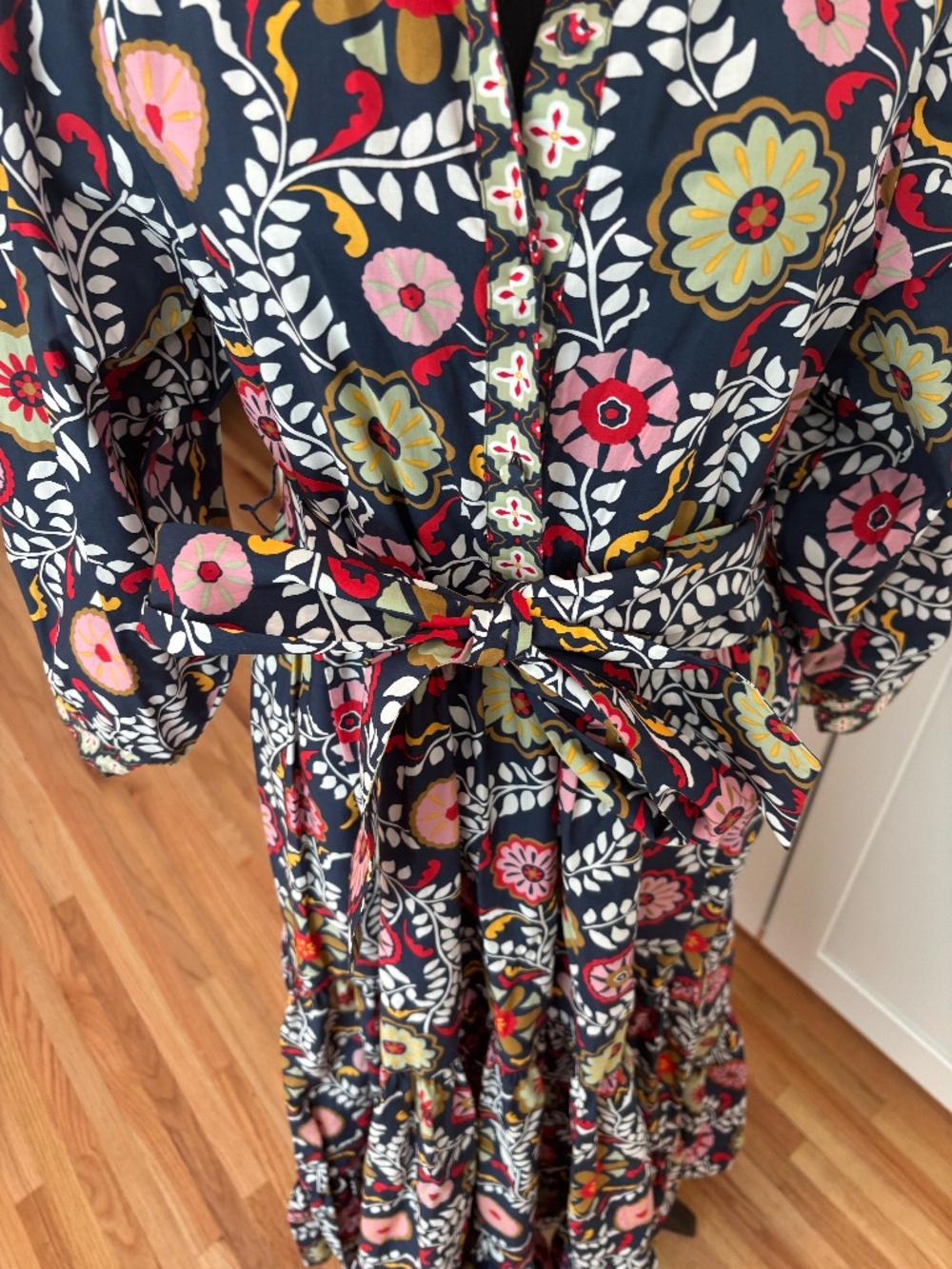 Boden Floral Midi Dress – Size 12 - Picture 3 of 10